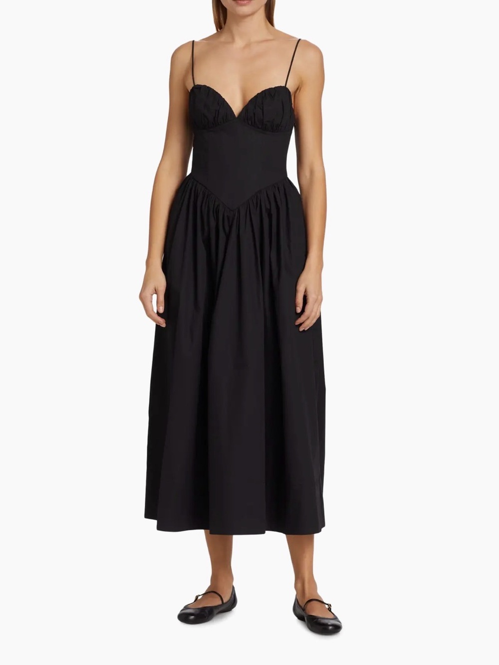 Ronny Kobo Carmine Corset Cotton Midi-Dress